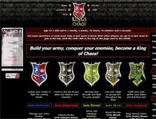 Tablet Screenshot of kingsofchaos.com